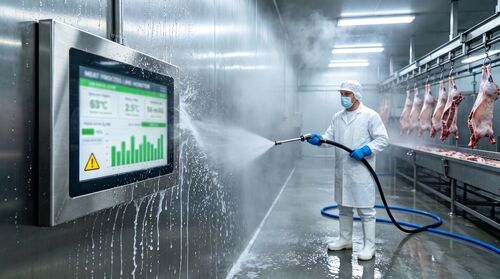 नवीनतम कंपनी समाधान के बारे में 316 Stainless Steel All-in-One PC: The Hygienic Choice for Meat Processing