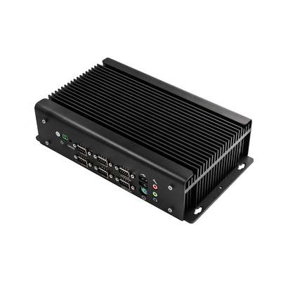 लो पावर फैनलेस एंबेडेड इंडस्ट्रियल कंप्यूटर 9V - 36V सपोर्ट POE 4 GbE RJ45 GPIO